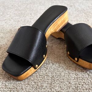 Tory Burch wooden slides